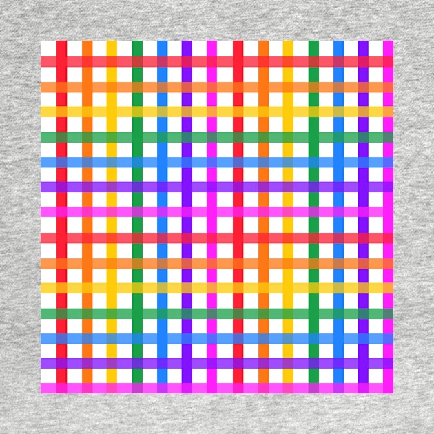 Bright rainbow plaid by bettyretro